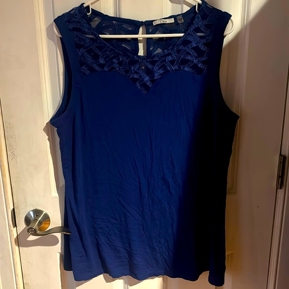 Navy blue shirt size 1X